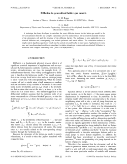 Diffusion in generalized lattice