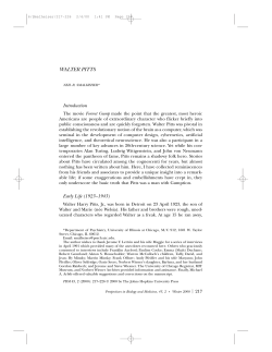 walter pitts - Torvik Research Group