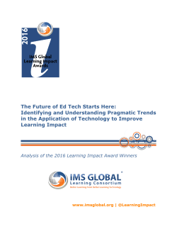 Learning Impact Report - IMS Global Learning Consortium