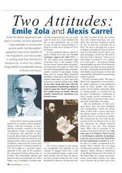 Emile Zola and Alexis Carrel