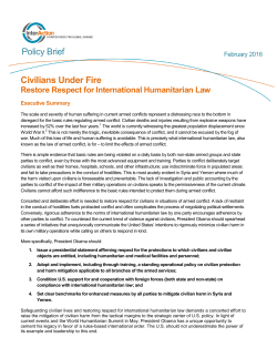 Policy Brief Civilians Under Fire