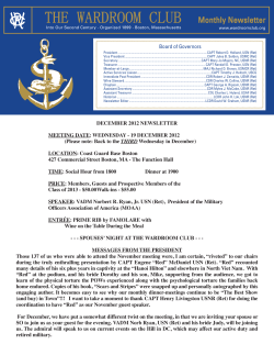 December 2012 - Wardroom Club