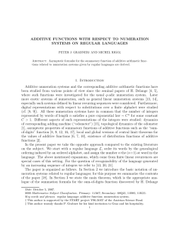 Additive functions with respect to numeration systems on regular