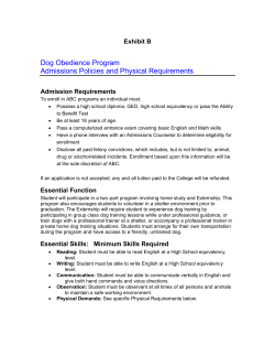 Physical Requirements - Animal Behavior College