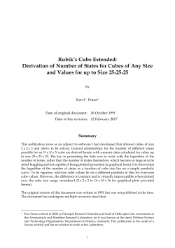 Rubik`s Cube Extended: Derivation of Number of States for Cubes of