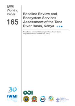 Baseline review and ecosystem services assessment of the