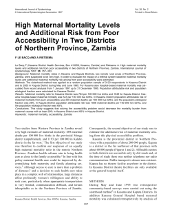 High Maternal Mortality Levels and Additional