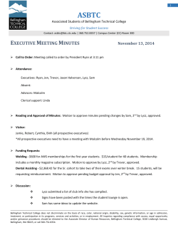 Executive Meeting Minutes - Bellingham Technical College