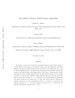 The M\" obius Domain Wall Fermion Algorithm