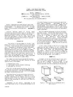 A NOVEL, LIGHT WEIGHT SOLAR ARRAY: COMPARISON WITH