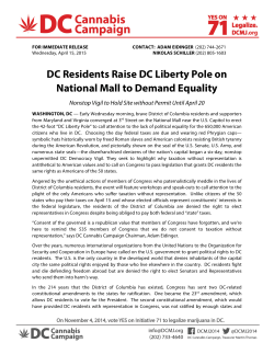 PRESS RELEASE: DC Democracy Vigil