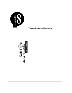 The evaluation of learning Learnin g kit