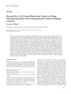 Beyond the Cell: Using Multiscalar Topics to Bring Interdisciplinarity