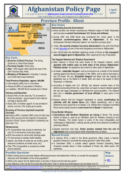 Province Profile &ndash; Khost (pdf view)