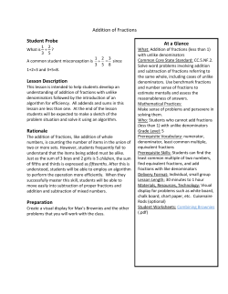 Addition of Fractions