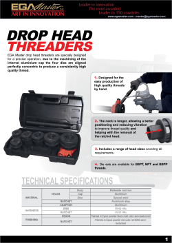 MATERIAL HEADS Body Malleable cast iron Cap Aluminium Dies