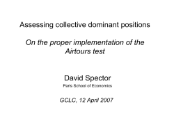 Assessing collective dominant positions On the proper