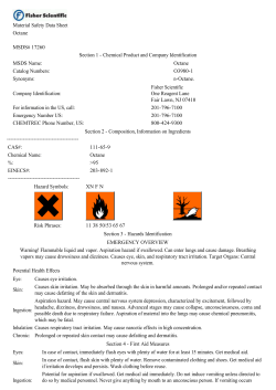 Material Safety Data Sheet Octane MSDS# 17260 Section 1
