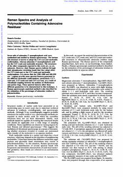 Raman Spectra and Analysis of Polynucleotides Containing