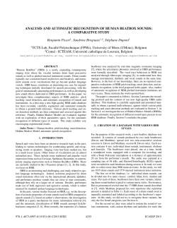 analysis and automatic recognition of human beatbox sounds