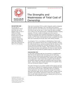 The Strengths and Weaknesses of Total Cost of