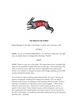 THE MAN IN THE STREET Mabel Episode 3: The Man in the Street