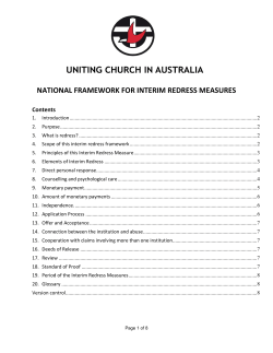 national framework for interim redress measures
