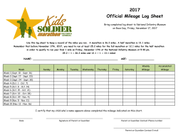 2017 Kids Marathon Log Sheet
