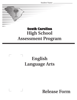 HSAP English Language Arts Sample Items