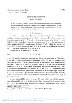 Slant immersions - Cambridge University Press
