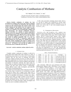 Catalytic Combustion of Methane