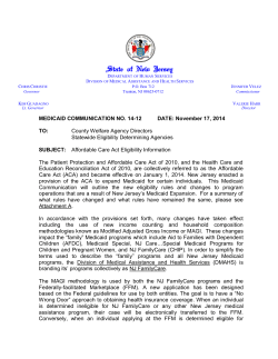 14-12 Affordable Care Act