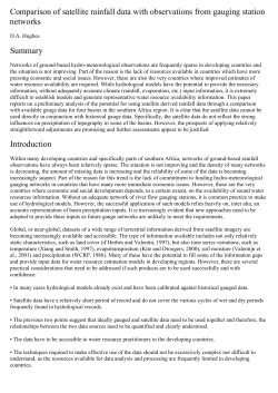 Comparison of satellite rainfall data with observations from gauging