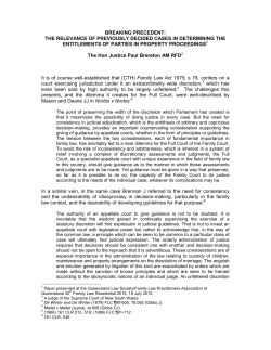 breaking precedent: the relevance of previously decided cases in