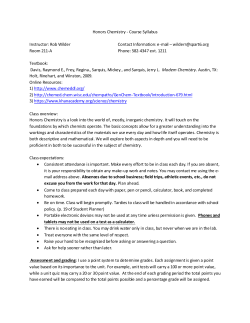 Honors Chemistry - Dorman High School