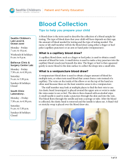 PE190 Blood Collection - Seattle Children`s Hospital