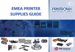 Printronix Supplies Guide 2013