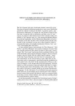 NOVELTY OF FORM AND NOVELTY OF SUBSTANCE IN