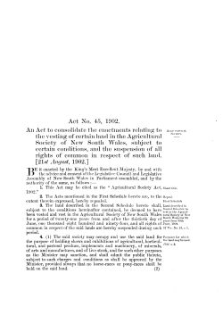 Agricultural Society Act 1902 No 45