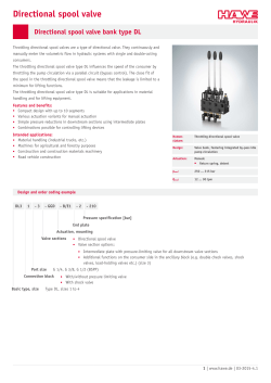 Directional spool valve bank type DL