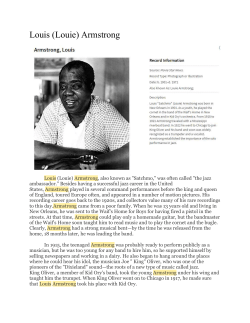Louis (Louie) Armstrong