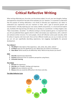 Reflective Writing