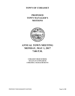 annual town meeting monday, may 1, 2017 7:00