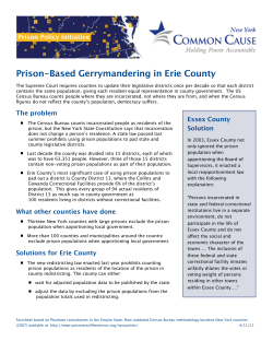 Prison-Based Gerrymandering in Erie County