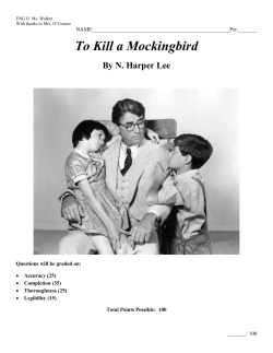 To Kill a Mockingbird