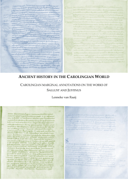 ANCIENT HISTORY IN THE CAROLINGIAN WORLD