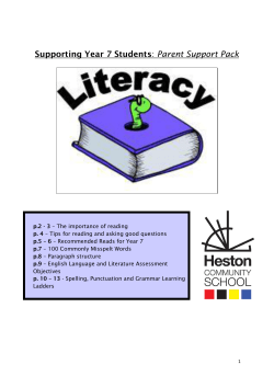 Parent Support Pack - Heston Community School