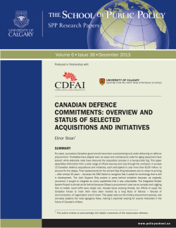 canadian defence commitments: overview and status of selected