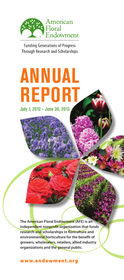 annual report - American Floral Endowment