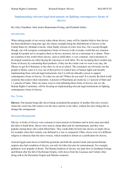 Implementing relevant legal instruments on fighting contemporary